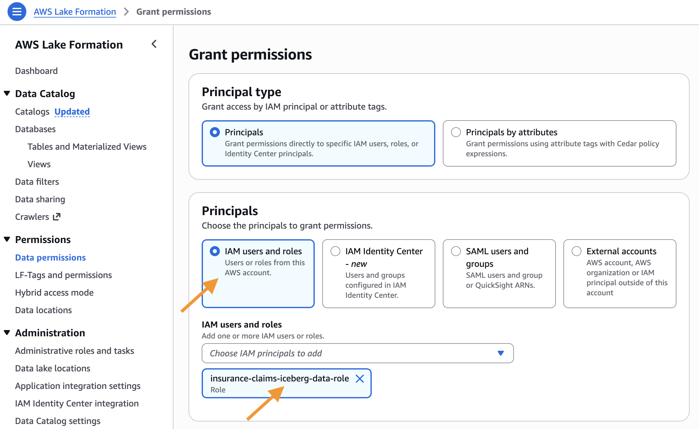 Grant Permissions on Glue Database 1